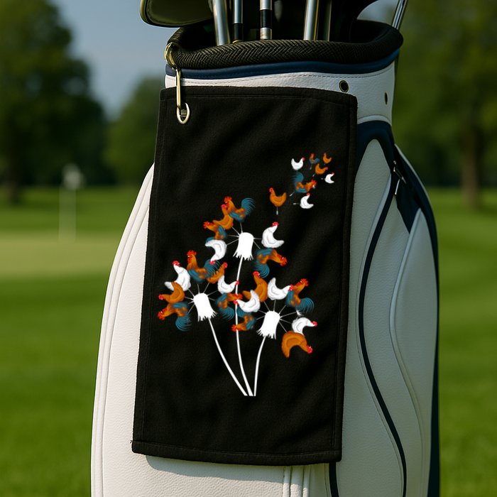 Dandelion Chicken Golf Towel