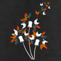 Dandelion Chicken Golf Towel