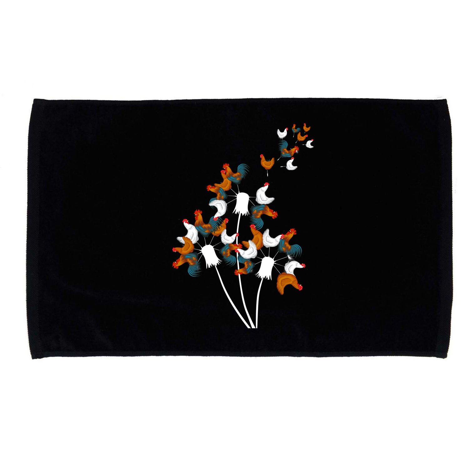 Dandelion Chicken Microfiber Hand Towel