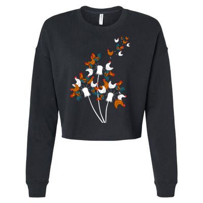 Dandelion Chicken Cropped Pullover Crew