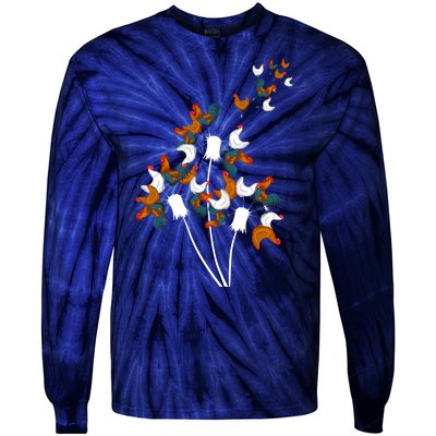 Dandelion Chicken Tie-Dye Long Sleeve Shirt