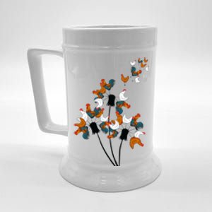 Dandelion Chicken Beer Stein