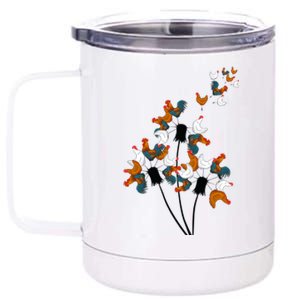 Dandelion Chicken 12 oz Stainless Steel Tumbler Cup