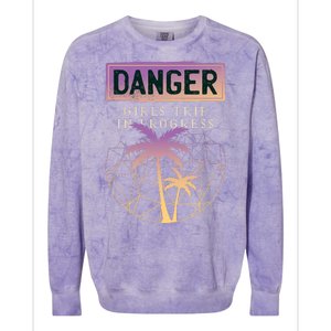 Danger Girls Trip In Progress Colorblast Crewneck Sweatshirt