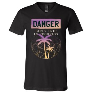 Danger Girls Trip In Progress V-Neck T-Shirt