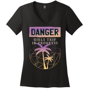 Danger Girls Trip In Progress Women's V-Neck T-Shirt