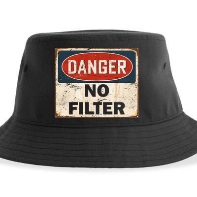 Danger No Filter Warning  Sustainable Bucket Hat
