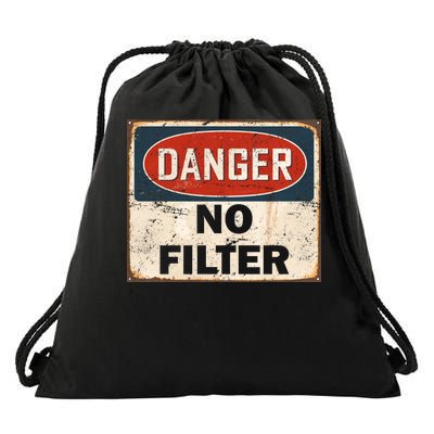 Danger No Filter Warning  Drawstring Bag