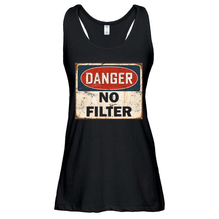 Danger No Filter Warning  Ladies Essential Flowy Tank