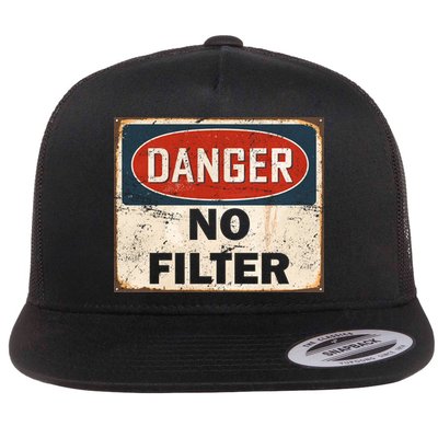 Danger No Filter Warning  Flatbill Hat