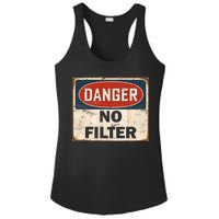 Danger No Filter Warning  Ladies PosiCharge Competitor Racerback Tank