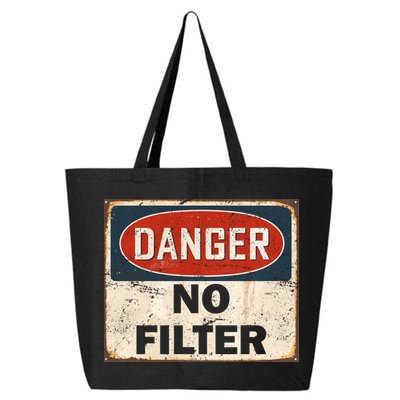 Danger No Filter Warning  25L Jumbo Tote