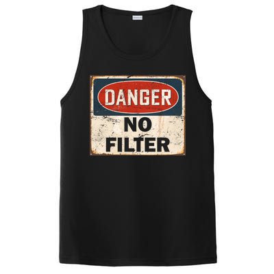 Danger No Filter Warning  PosiCharge Competitor Tank