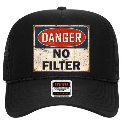 Danger No Filter Warning  Trucker Hat