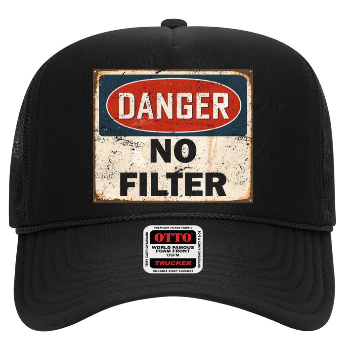 Danger No Filter Warning  Trucker Hat