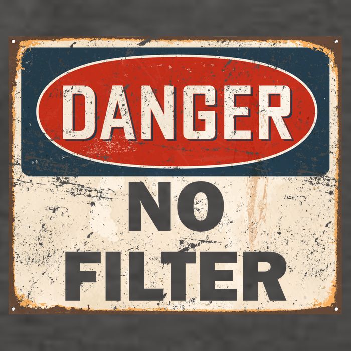 Danger No Filter Warning  Vector Backpack