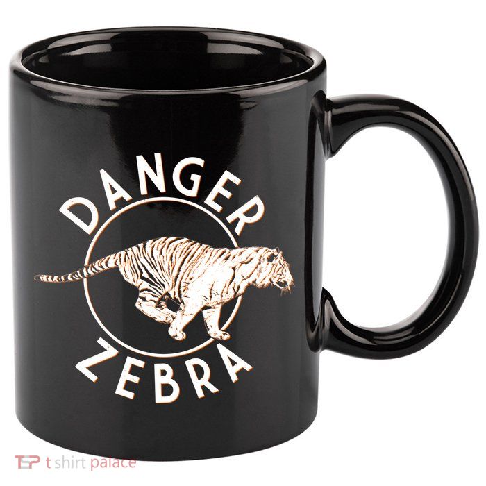 Danger Zebra 11oz C Handle Ceramic Mug