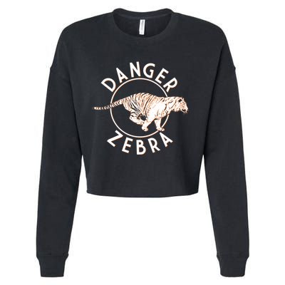 Danger Zebra Cropped Pullover Crew