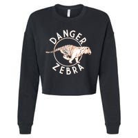 Danger Zebra Cropped Pullover Crew