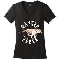 Danger Zebra Women's V-Neck T-Shirt