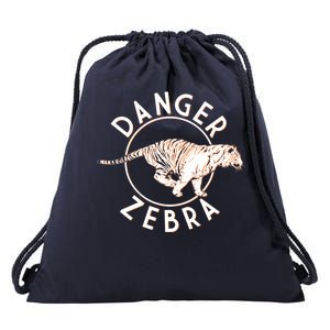 Danger Zebra Drawstring Bag