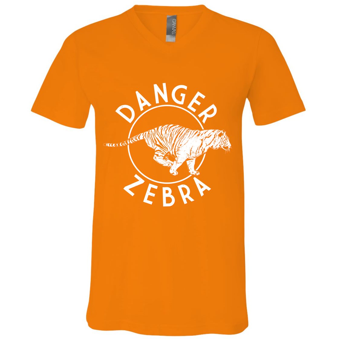 Danger Zebra V-Neck T-Shirt