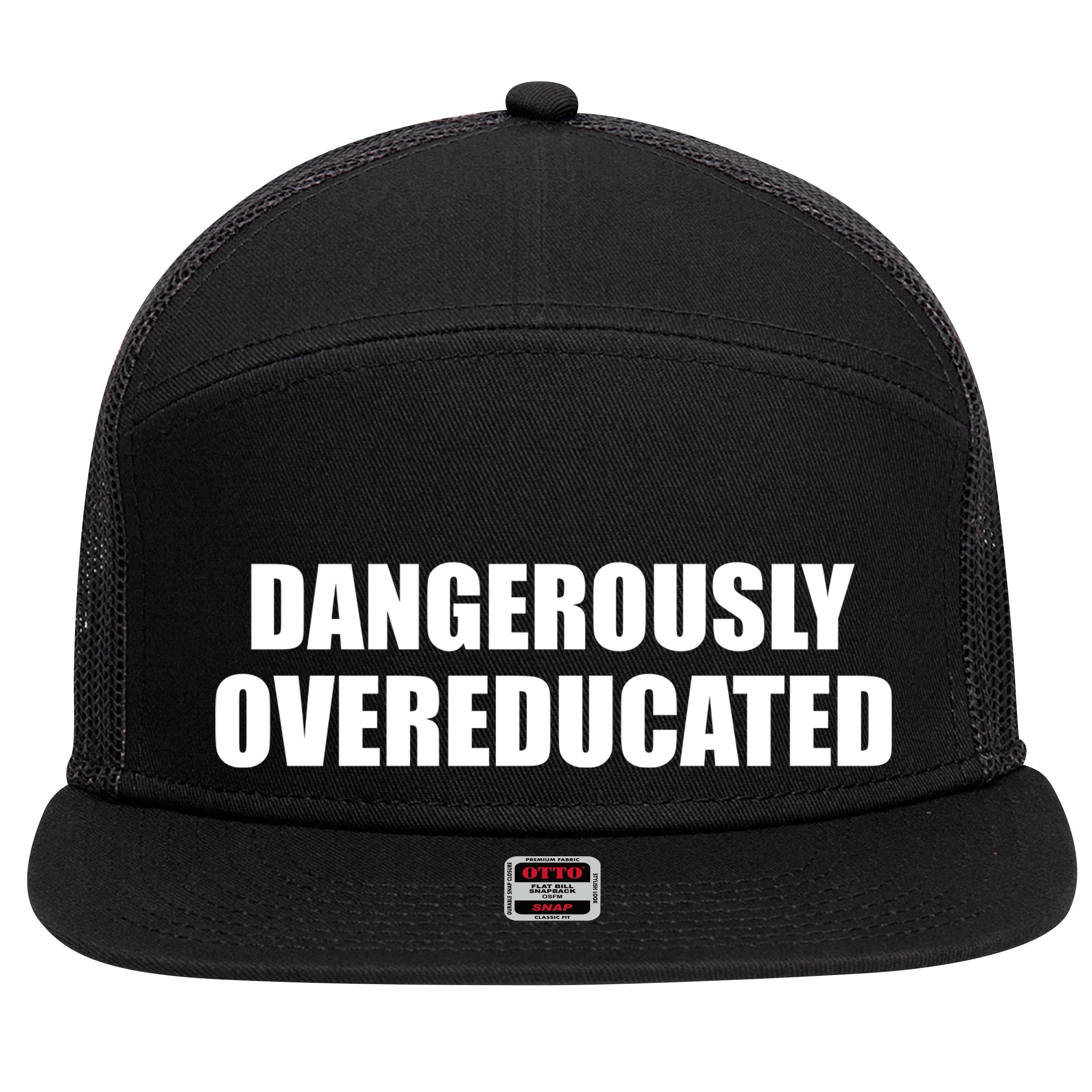 Dangerously Overeducated 7 Panel Mesh Trucker Snapback Hat
