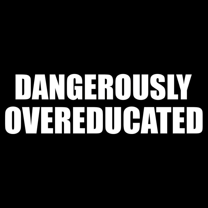 Dangerously Overeducated Cropped Pullover Crew