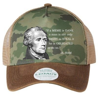 Dank Memes Alexander Hamilton A. Ham Quote Legacy Tie Dye Trucker Hat