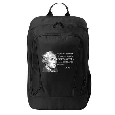 Dank Memes Alexander Hamilton A. Ham Quote City Backpack