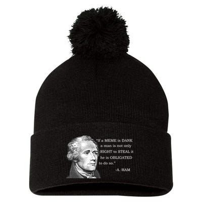 Dank Memes Alexander Hamilton A. Ham Quote Pom Pom 12in Knit Beanie