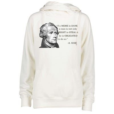 Dank Memes Alexander Hamilton A. Ham Quote Womens Funnel Neck Pullover Hood