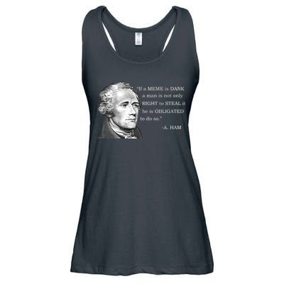 Dank Memes Alexander Hamilton A. Ham Quote Ladies Essential Flowy Tank