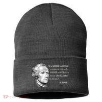 Dank Memes Alexander Hamilton A. Ham Quote Sustainable Knit Beanie