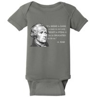 Dank Memes Alexander Hamilton A. Ham Quote Baby Bodysuit