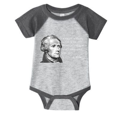 Dank Memes Alexander Hamilton A. Ham Quote Infant Baby Jersey Bodysuit
