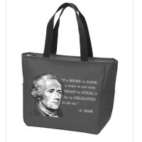 Dank Memes Alexander Hamilton A. Ham Quote Zip Tote Bag