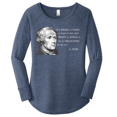 Dank Memes Alexander Hamilton A. Ham Quote Women's Perfect Tri Tunic Long Sleeve Shirt