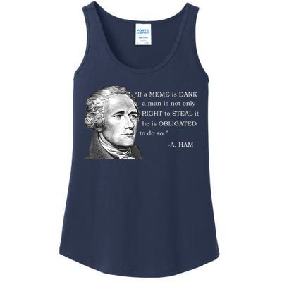 Dank Memes Alexander Hamilton A. Ham Quote Ladies Essential Tank