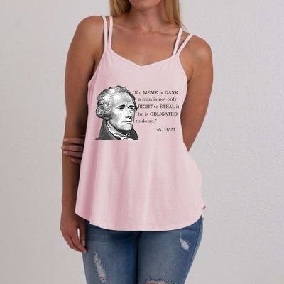 Dank Memes Alexander Hamilton A. Ham Quote Women's Strappy Tank