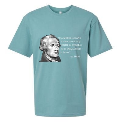 Dank Memes Alexander Hamilton A. Ham Quote Sueded Cloud Jersey T-Shirt