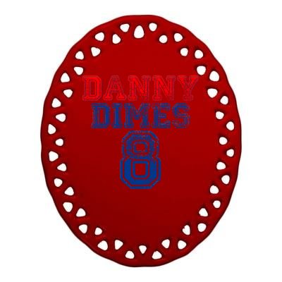 Danny Dimes NY Shine QB Football Ceramic Oval Ornament