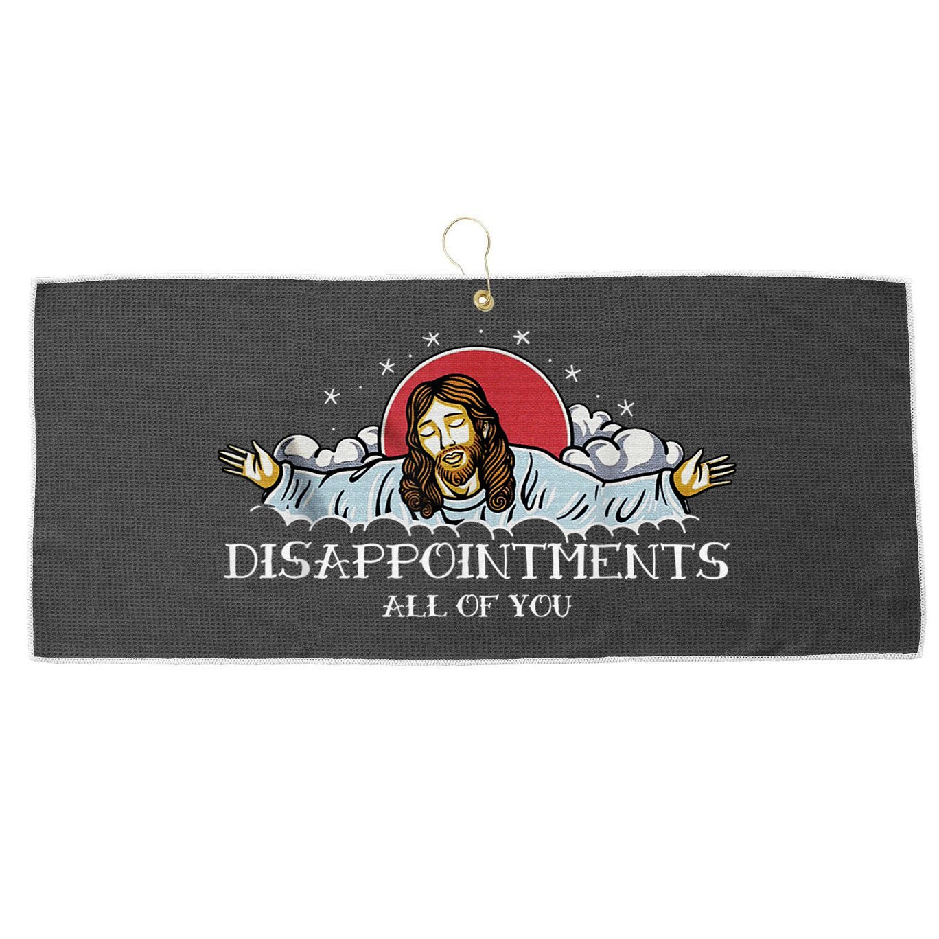 Disappointments All Of You Jesus God Large Microfiber Waffle Golf Towel