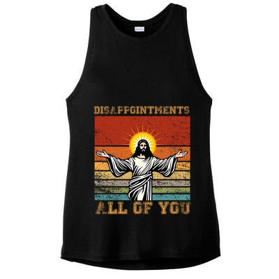 Disappointments All Of You Jesus Christian Religion Ladies PosiCharge Tri-Blend Wicking Tank