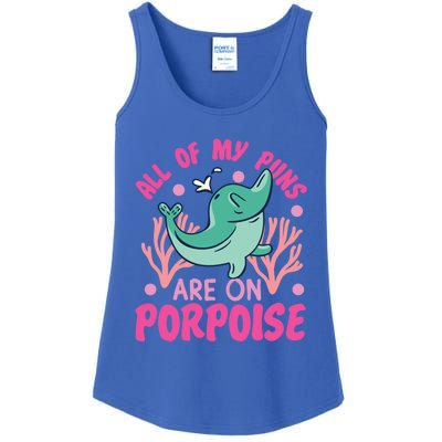 Dolphin: All Of My Puns Are On Porpoise Funny Gift Ladies Essential Tank