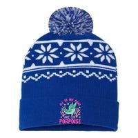 Dolphin: All Of My Puns Are On Porpoise Funny Gift USA-Made Snowflake Beanie