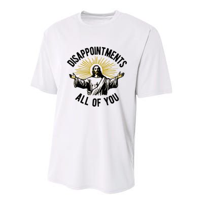 Disappointments All Of You Funny Jesus Meme Youth Performance Sprint T-Shirt