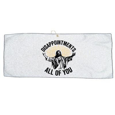 Disappointments All Of You Funny Jesus Meme Large Microfiber Waffle Golf Towel