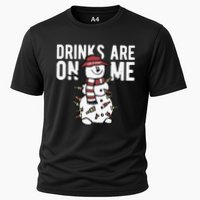 Drinks Are On Me Snowman Funny Christmas Performance Shirt