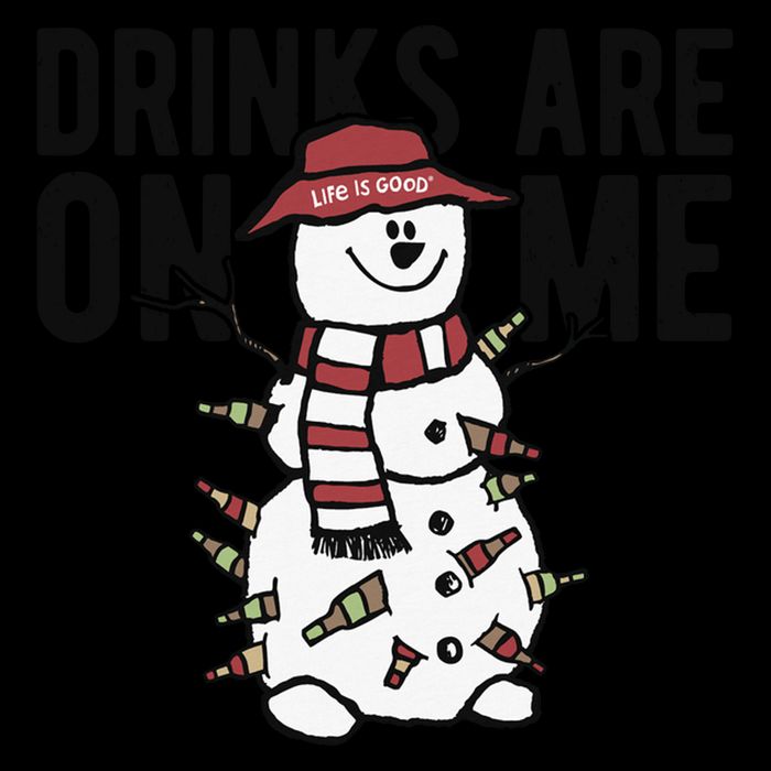 Drinks Are On Me Snowman Funny Christmas Mug